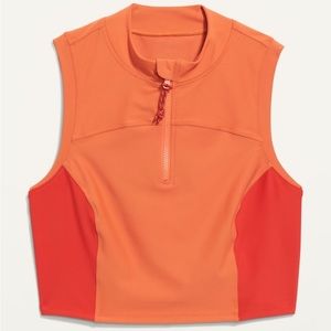 PowerSoft 1/2-Zip Sleeveless Cropped Top for Women